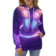 thumbnail image 4 of Glowing Butterfly in Space-2 3d Sweatshirts Hoodie Fashion Casual Personality Men's Women Street Hoodie Pullovers Long Sleeve Comfortable Top, 4 of 6