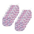 thumbnail image 2 of Purple Dining Chair Pad, Watercolor Style Floral Fireworks Blooming Flowers Abstract Spiral Doodle Spots Art, Water Resistant Pillow with Straps for Seats, 12 Pieces Set, Blue Pink, by Ambesonne, 2 of 5