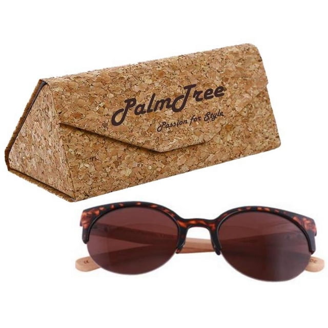 Anteojos para Sol Novedosos Bloom Brown UV400 Polipropileno Madera de Bambú