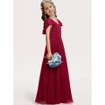 thumbnail image 4 of Sherrylily Kids Girl Bridesmaid Dresses Chiffon Flower Long Party Pageant Gowns Dress, 4 of 5