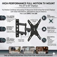 thumbnail image 2 of Support TV Articulé à Mouvement Complet pour Écrans Plats de 23 à 55 Pouces avec Motifs de Montage VESA 100X100, 200X200, Charge Max 20 kg / 44 Lb, 2 of 9