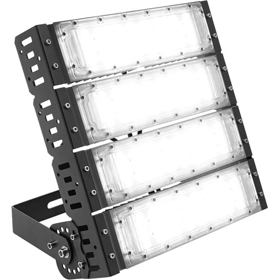 LED Stadium Flood Lights,Ultra-Brightness Outdoor Flood Light, Stadium Flood Light, Waterproof Commercial Daylight Stadium Floodlights with Flexible Lamp Bracket,Rotate 180° (200W)