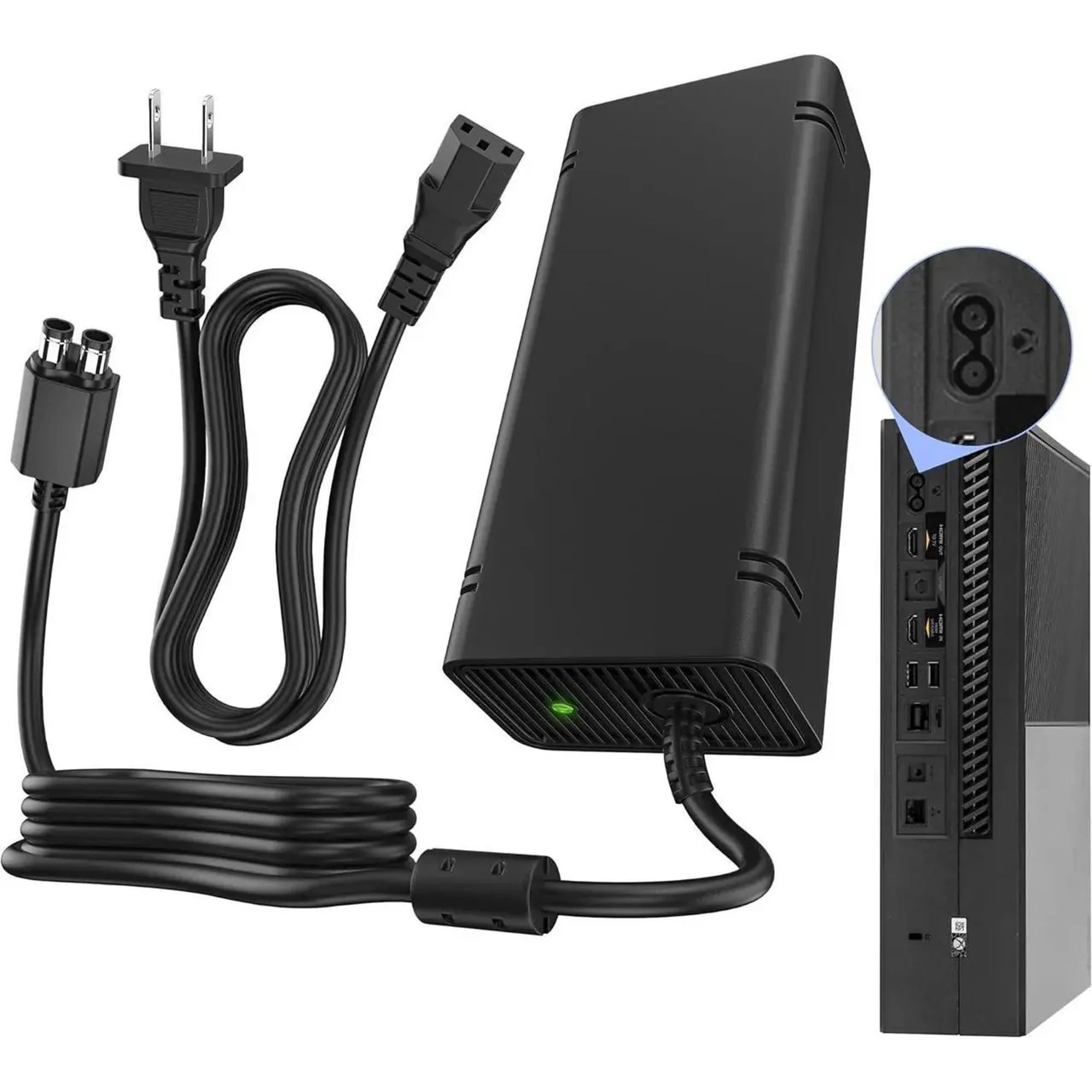 AC Adapter for Xbox 360 Slim Console,135W Power Supply Brick with Cord,Replacement Power Brick for Xbox 360 Slim Console (Not Fit for Xbox360/Xbox360 E Console)
