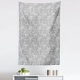 thumbnail image 1 of Black and White Tapestry, Paisley Design with Sketch Style Flowers Leaves on Monochrome Background, Fabric Wall Hanging Decor for Bedroom Living Room Dorm, 5 Sizes, Black White, by Ambesonne, 1 of 1
