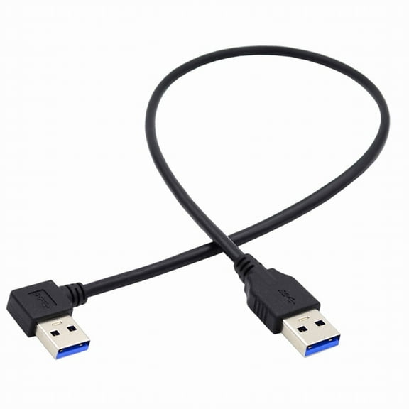 Chenyang Angled USB 3.0 Type-A Male to Straight 3.0 Type-A Male Data 5Gbps Cable 90 Degree Left Angled 40cm