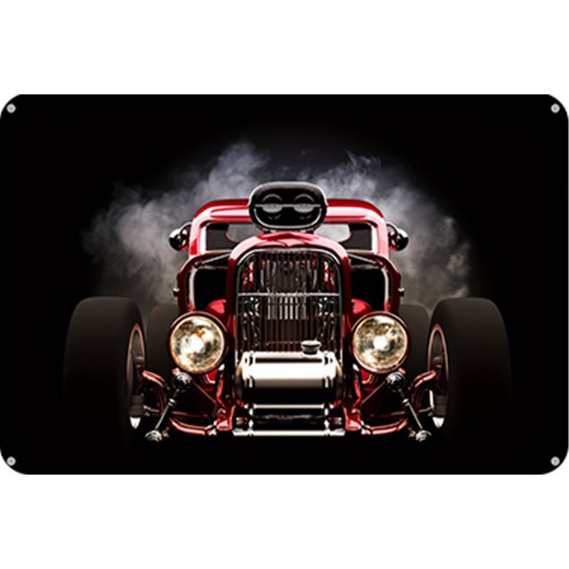 Placa Metal Vintage para Coche Pintura Hierro Rectangular Arte Pared Bar para El 30x20cm