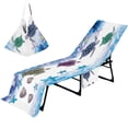 thumbnail image 2 of 78.7" x 29.5" Beach Chair Cover with Side Pockets, Microfiber Chaise Lounge Chair Towel Cover for Sun Lounger Pool Sunbathing Garden Beach Hotel, Easy to Carry Around, No Sliding, 2 of 8