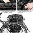 thumbnail image 4 of Bolsa Para Maletero De Bicicleta, Bolsas De Ciclismo Con Ganchos Gruesos Y Reforzados, Equipo De Ciclismo Impermeable Para Ciclistas OTVIAP Completamente impermeable-negro, 4 of 8