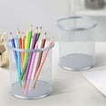 thumbnail image 4 of Qocolcyl Round Mesh Metal Pen Holder,Colorfull Desk Organizer Pencil Jar Pencil Storage Bucket,Durable and Stylish,Perfect for Pens,Pencils,Office Supplies and Small Items White, 4 of 6