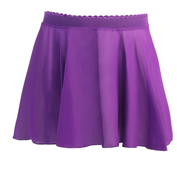 Jgppe Dance Skirts for Girls Solid Color Elastic Waist Breathable Pull on Dance Wrap Skirt Dancewear 5-16 Years