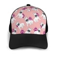 thumbnail image 3 of Naloa Bulldog Adult adjustable Print Baseball Hat, Patchwork curved brim baseball capfor Men and Women, One Size, 3 of 5