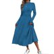 thumbnail image 3 of TaTaai Women‘s Knit Ribbed Midi Dress, Long Sleeve Mock Neck Solid Color Casual Dress, Crew Neck Sweater Dress for Fall Winter Daily Wear Gift, 3 of 5