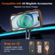 thumbnail image 2 of Funda magnética para iPhone 14 Plus/15 Plus, compatible con MagSafe, diseño de marco ondulado transparente, borde suave, bonita funda protectora transparente mate a prueba de golpes, 2 of 6