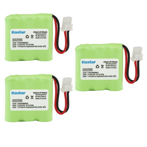 Kastar 3-Pack 3.6V 500mAh Ni-MH Battery Replacement for BELL SOUTH 33010X, B610, B630, EXCURSION 3255, TL6551, 23722, 23724, 23726, 23732, 23733, 23736, 23737, 23740, 33003, 33004, 33005, 33007 Phone