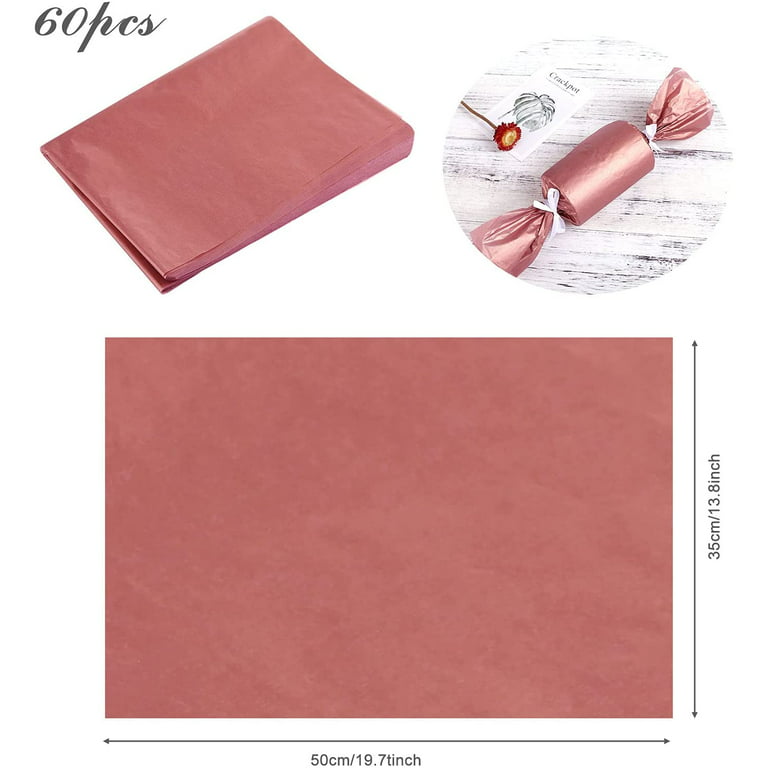 60 Sheets Champagne Tissue Paper Rose Gold Gift Wrapping Tissue Paper Bulk  for A