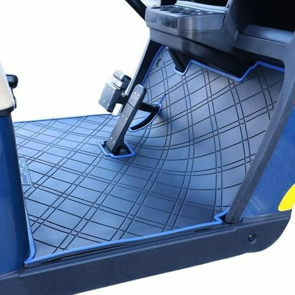 Golf Cart Floor Mat Black Blue Trim for EZGO TXT 94 , Express S4 2012-2020/Valor