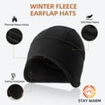 thumbnail image 4 of OZERO Mens Beanies for Winter: Thermal Thick Polar Fleece Soft Skull Cap Ski Hats - Earflaps Cycling Beanies for Men Women, 4 of 7