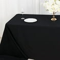 thumbnail image 4 of BalsaCircle 90" x 132" Rectangular Cotton Wedding Tablecloth Linens Black, 4 of 8