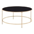 thumbnail image 2 of Llewellyn Glass Top Round Coffee Table, Gold, 2 of 6
