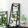 thumbnail image 4 of Costway 2 Pcs 4-Tier Ladder Shelf Bookshelf Bookcase Storage Display Leaning Home Office, 4 of 8