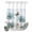 Blue, variant on No Hook Shower Curtain, Teal Blue Tulips Shower Curtains for Bathroom with See Through Top Window, Spring Floral Barn Doors Vintage Wood Beige Waterproof & Washable Bath Curtain 66"x72"