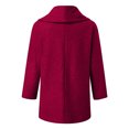 thumbnail image 7 of Usmixi Weekly Deals 2023 Wool Coat for Women Trench Jackets for Women Plus Size Casual Solid Open Front Cardigan Outwear Long Sleeve Lapel Comfy Woolen Outerwear with Pocket Winter Wool Coat, 7 of 7