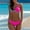 Hot Pink, variant on Sakmal Halter Bathing Suit for Women Triangle Black Bikini Sets Two Piece Bathing Suits Patchwork Swimsuit Sets