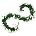 thumbnail image 2 of Aosijia Flower Garland 69 Heads Artificial Rose Vine Flowers with Green Leaves Hanging 7.87 Ft for Room Anniversary Wedding Birthday Christmas Wall Arch Decor, 1Pc, 2 of 6