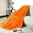 thumbnail image 6 of PiccoCasa All Season Lightweight Plush Fleece Blanket Soft Warm Flannel Bed Blanket Orange Queen (90"x90"), 6 of 6
