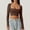 Brown, variant on Womens Sexy Square Neck Open Umbilical Top Long Sleeve Slim Fit Short T Shirt Heated Long Sleeve Shirt Women Warm Thermal Underwear for Women Thermal Shirts for Men Pack Mens Tops Thermal Top Women