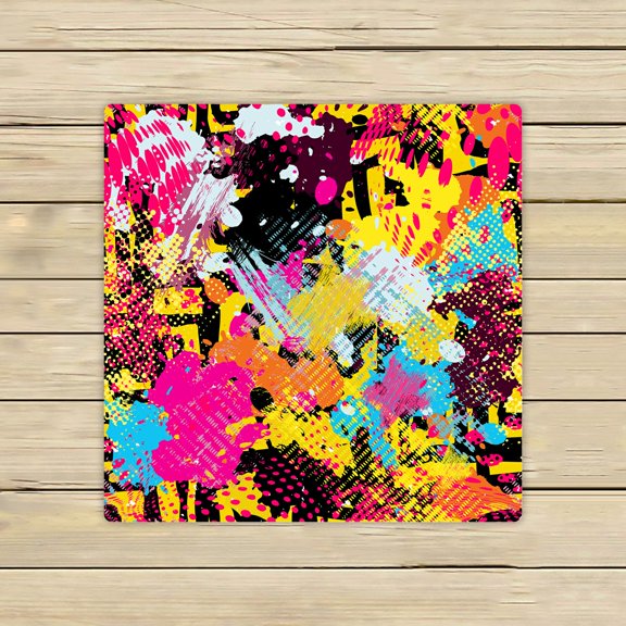 ABPHQTO Graffiti Bright Psychedelic Towels,Beach Bath Pool Sprot Travel Hand Spa Towel 13x13 Inch
