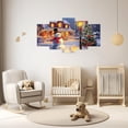 thumbnail image 4 of ZHONGYUTONG 5 Piece Christmas Wall Art Large Snowman Pictures Canvas Prints Winter Snowy Xmas Living Room Home Wall Decor Framed (8x14inx2pcs 8x18inx2pcs 8x22inx1pcs), 4 of 4