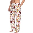 thumbnail image 2 of Uemuo Oriental Cuisine Pattern Men's Wide Leg Palazzo Lounge Pants with Pockets Light Weight Loose Comfy Casual Pajama Pants-Large, 2 of 9