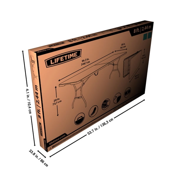 8ft Fold-In-Half Table | Lightweight tables for ecommerce