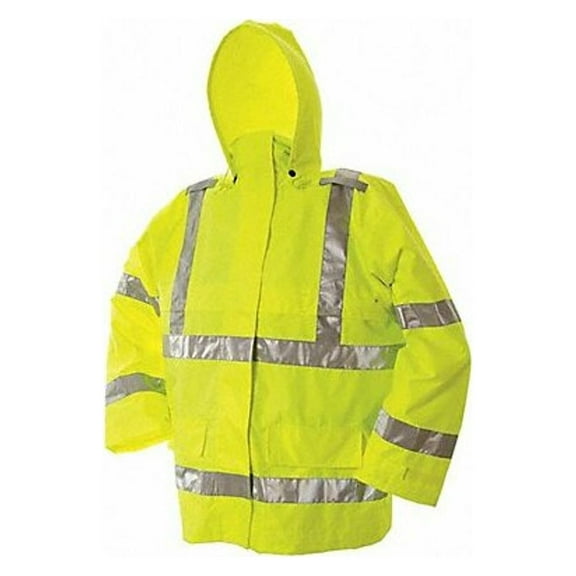 Viking Rain Jacket,Class 3, Type R,Ylw/Grn,5XL D6323JG-XXXXXL