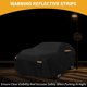 thumbnail image 3 of Funda para auto impermeable para todo clima, protección exterior completa contra el sol y la lluvia, con tiras reflectantes, negra para Kia Carnival, 3 of 5