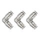thumbnail image 1 of Conectores de línea de aire Uxcell, 3 piezas de accesorios de conexión rápida de latón de 1/6" en ángulo, 1 of 6
