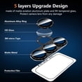 thumbnail image 3 of CASEFIV for Samsung Galaxy S26 Plus Camera Lens Protector Tempered Glass Camera Cover,9H Hardness Aluminum Metal Lens Film,Anti-Scratch Strong Stickiness Case Friendly,1 Pack Black, 3 of 8