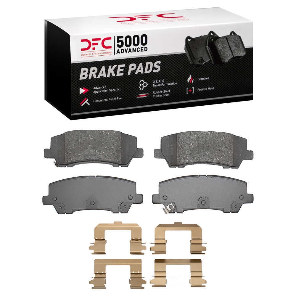 Dynamic Friction Company 1551-1793-02 DFC 5000 Advanced Brake Pads - Ceramic and Hardware Kit - OE