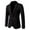 07-Black, variant on oqasdz Blazer for Men Solid Color Single One Button Stretch Casual Slim Fit Business Wedding Party Banquet Coat Top,Size 2X