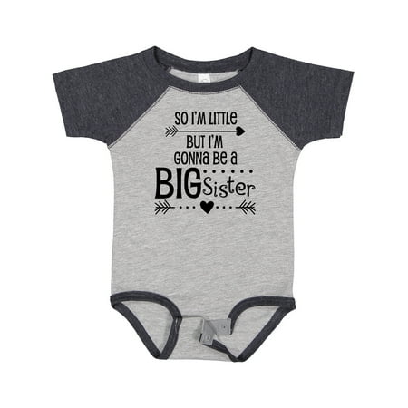 

Inktastic So I m Little but I m Gonna Be a Big Sister Gift Baby Girl Bodysuit