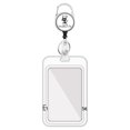 thumbnail image 1 of CSChome Étagère de Présentation de Cartes Porte-Badge avec Lanière : Enrouleur Rétractable Réglable avec Mousqueton Imprimé Fleur, Porte-Cartes d'Identité de Bureau, 1 of 7
