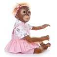thumbnail image 3 of Decdeal 21 pulgadas Realista Baby Monkey Doll Realista Reborn Baby Monkey Hecho a mano Pintura detal Abanopi Muñeca, 3 of 6
