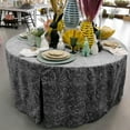 thumbnail image 5 of Tablevogue 60-Inch Black Bali Print Round Table Cover, 5 of 8