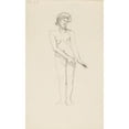 thumbnail image 2 of Adolf Sternschuss 16x24 Black Ornate Framed Double Matted Museum Art Print Titled: Act of Standing Woman Covering the Hips with His Right Hand (1909), 2 of 5