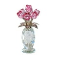 thumbnail image 2 of Eolstice Crystal Red Rose Bouquet Ornament, Valentines Day Gift Decorative Figurine, Crystal Flower For Home Office Desktop, Romantic Keepsake, Shelf Display, Elegant(Pink), 2 of 6