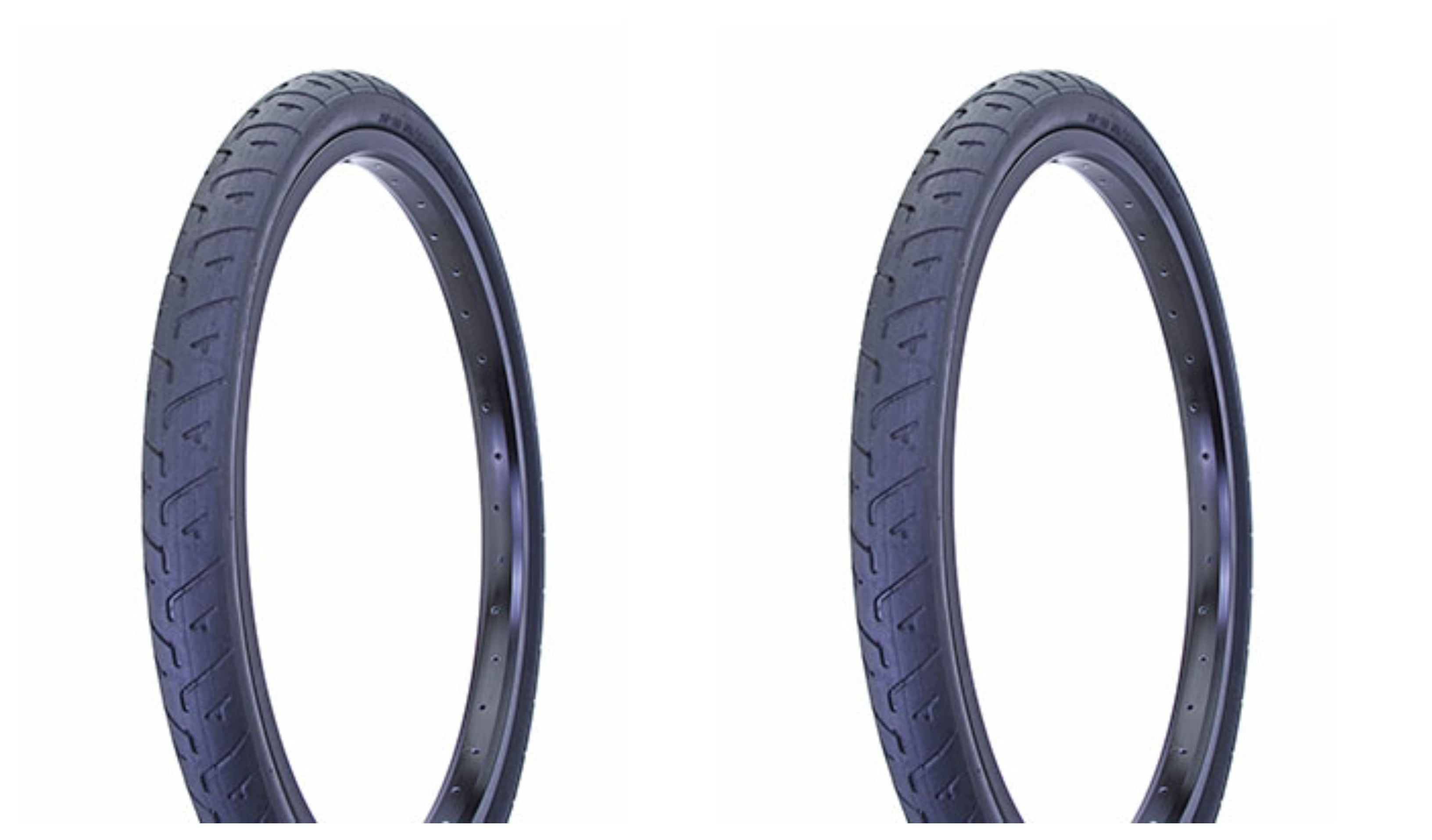Lowrider Duro Bike Tire set. 2 Tires. Two Tires 20" x 1.75" Black with Black Side Wall DB7023