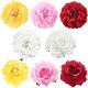 thumbnail image 1 of Juego de 8 pinzas para el cabello florales grandes, incluye 4 pinzas para el cabello con flores de peonía y 4 pasadores para el cabello con flores de rosas, accesorios para bailarines de flamenco, fie, 1 of 5