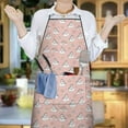 thumbnail image 6 of Cartoon Unicorn Rainbow Cloud Star Apron-Garden Aprons for Women with Pockets-Cotton Linen Waterproof Kitchen Cooking Gardening Aprons Adjustable for Kitchen,Cooking,BBQ and Salon 33x27 Inch, 6 of 7