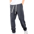 thumbnail image 3 of ZORYEVY Plus Size Mens Pants Athletic Running Fall Workout Joggers Trousers for Men with Pockets Elastic Waist Breathable Solid Drawstring Pants, 3 of 5
